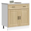 Mueble bajo de cocina porto roble sonoma madera reconstituida